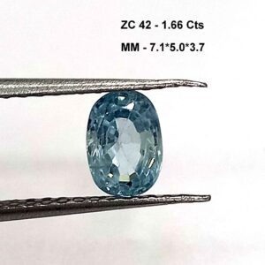 1.66 Cts Natural Cambodian Zircon Gemstone Oval Cut 7.1*5 MM ZC42