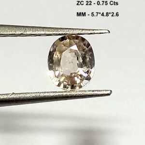 0.75 Cts Natural Tanzania Zircon Gemstone Oval Cut 5.7*4.8 MM ZC22