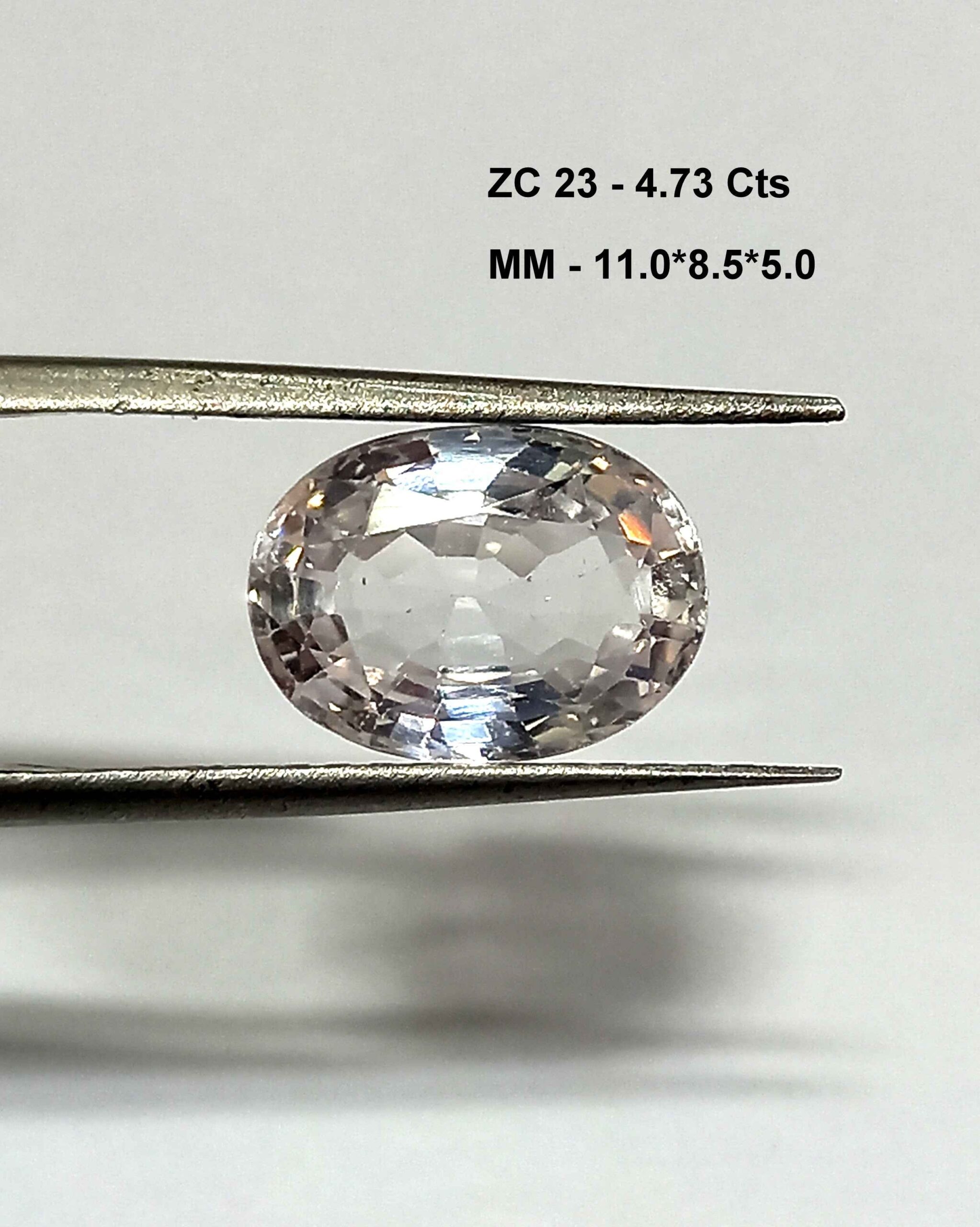 4.73 Cts Natural Cambodian Zircon Gemstone Oval Cut 11*8.5 MM ZC23