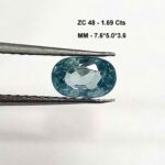 1.69 Cts Oval Cut Natural Cambodian Zircon Gemstone 7.6*5 MM ZC48