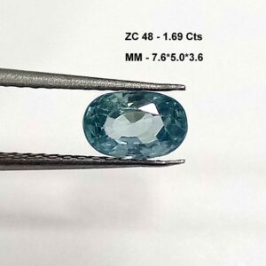 1.69 Cts Oval Cut Natural Cambodian Zircon Gemstone 7.6*5 MM ZC48