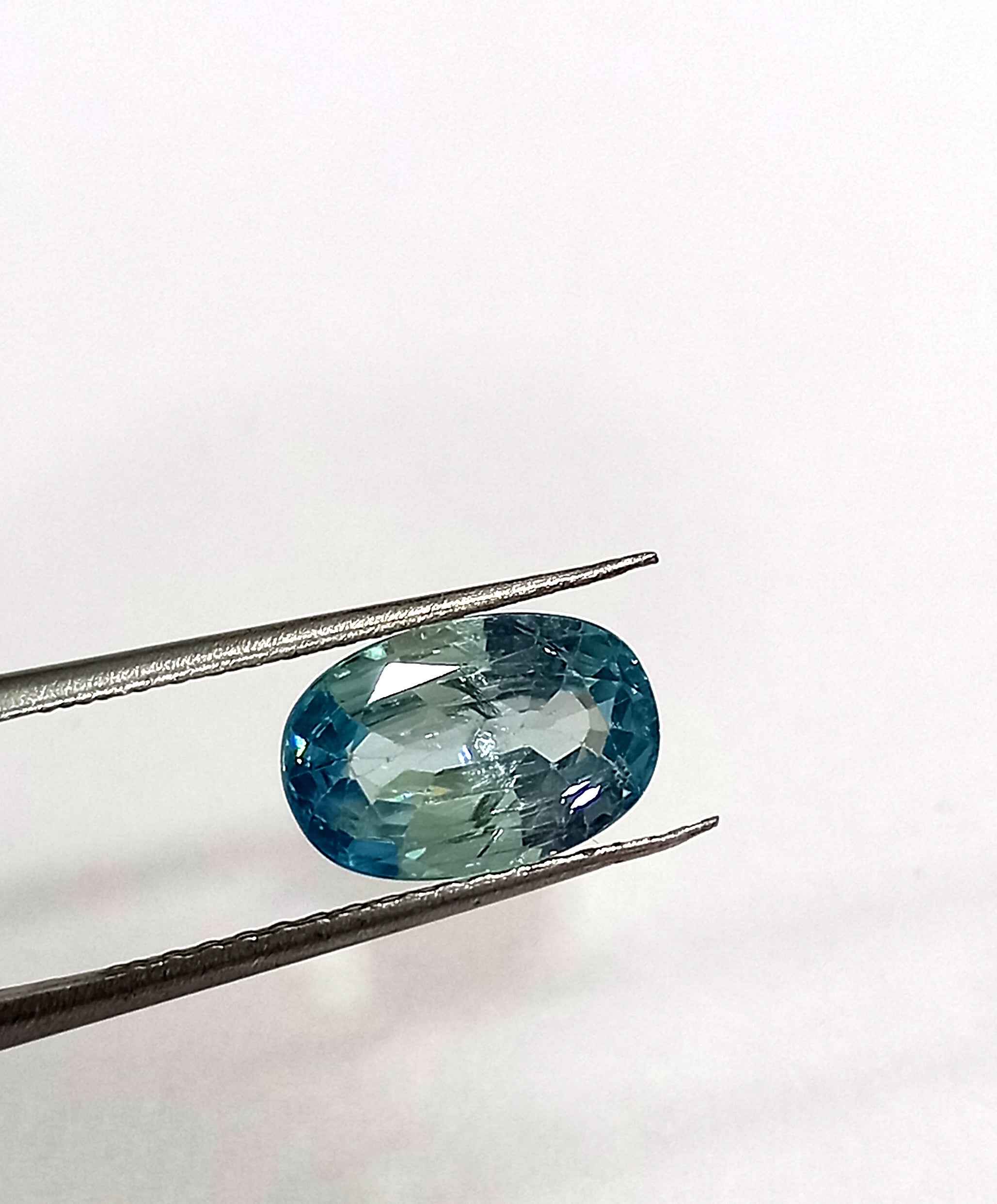 NaturalZirconGemstone2_654454f7-d1de-4320-88f6-ccab3e280836 3.53 Cts Natural Cambodian Zircon Blue Gemstone Oval Cut 11.7*7.3 MM ZC43