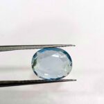 4.46 Cts Cambodian Blue Zircon Gemstone Oval Cut 13.1*10.5 MM ZC31