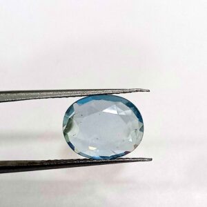 4.46 Cts Cambodian Blue Zircon Gemstone Oval Cut 13.1*10.5 MM ZC31
