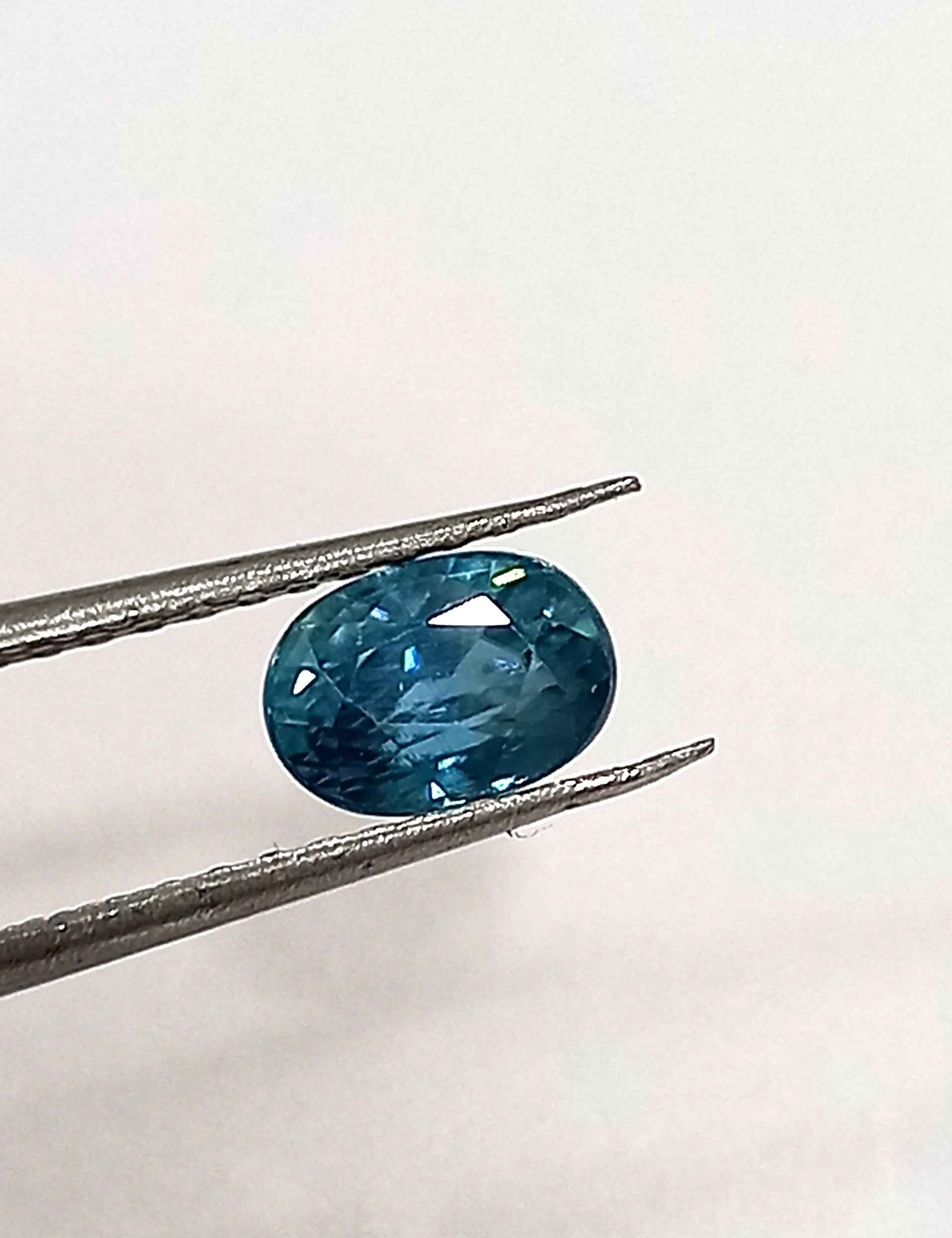 1.87 Cts Natural Cambodian Zircon Gemstone Oval Cut 7.2*5.2 MM ZC47