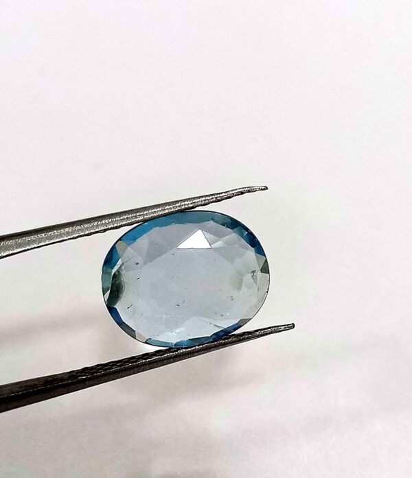 4.46 Cts Cambodian Blue Zircon Gemstone Oval Cut 13.1*10.5 MM ZC31