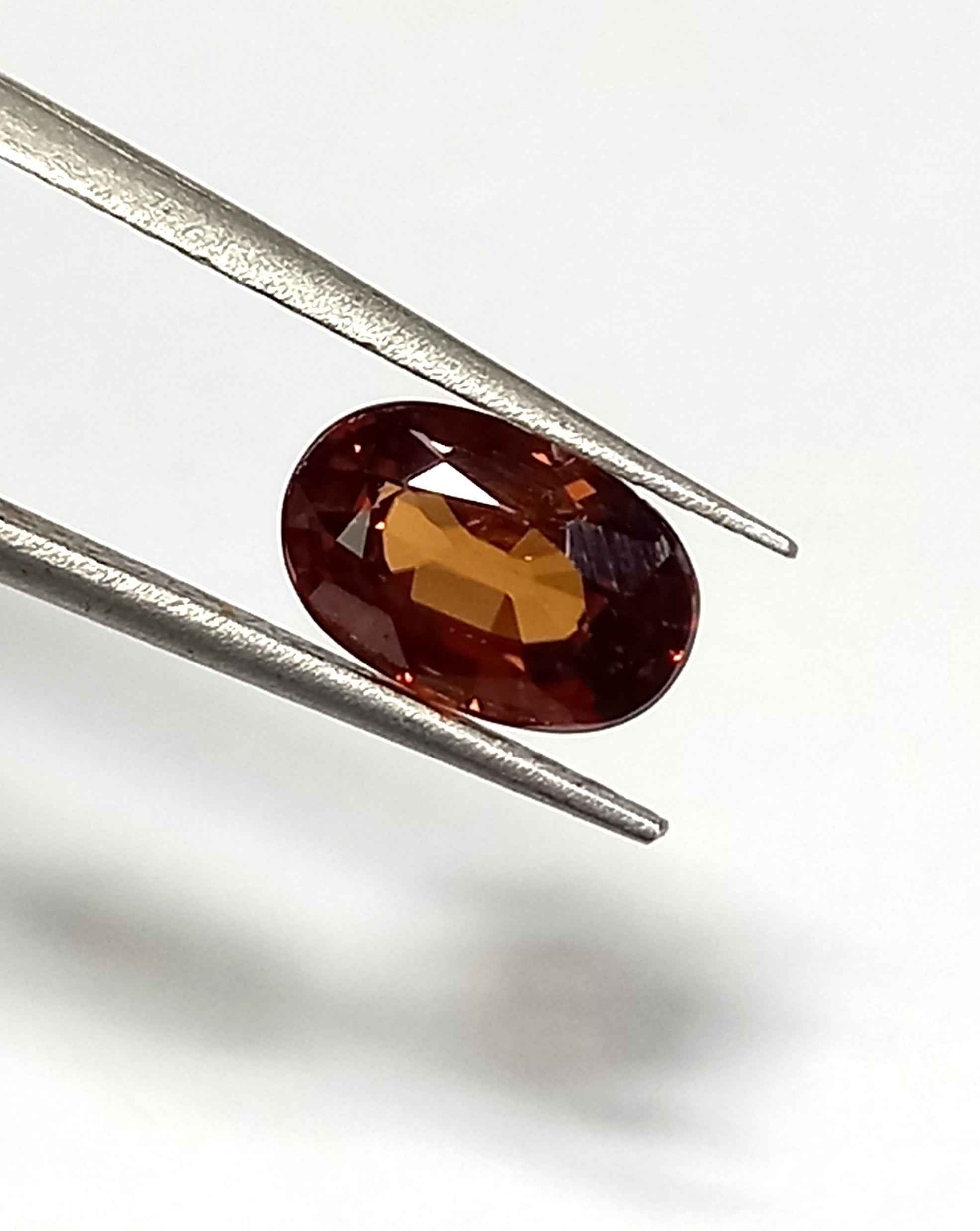 1.82 Cts Natural Tanzania Zircon Gemstone Oval Cut Brown Color 8.4*5.5 MM ZC13