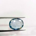 4.46 Cts Cambodian Blue Zircon Gemstone Oval Cut 13.1*10.5 MM ZC31
