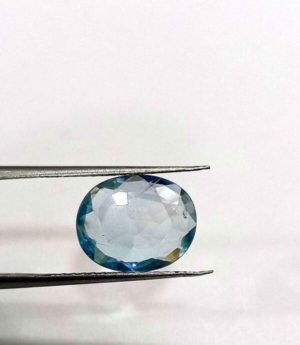 4.46 Cts Cambodian Blue Zircon Gemstone Oval Cut 13.1*10.5 MM ZC31