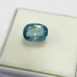 3.56 Cts Natural Cambodian Zircon Blue Gemstone Oval Cut 8.9*6.8 MM ZC34