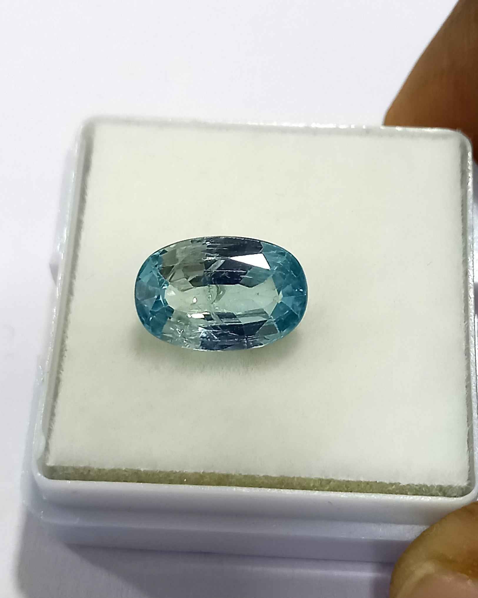 NaturalZirconGemstone5_fb438140-dca1-4bc1-84e3-c85d74c5ab55 3.53 Cts Natural Cambodian Zircon Blue Gemstone Oval Cut 11.7*7.3 MM ZC43