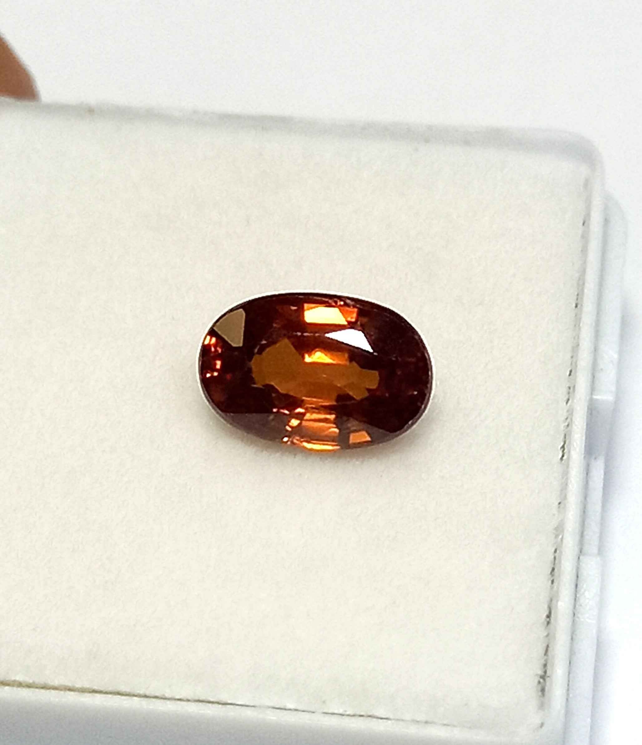 1.82 Cts Natural Tanzania Zircon Gemstone Oval Cut Brown Color 8.4*5.5 MM ZC13