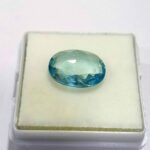 4.46 Cts Cambodian Blue Zircon Gemstone Oval Cut 13.1*10.5 MM ZC31