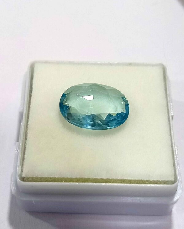 4.46 Cts Cambodian Blue Zircon Gemstone Oval Cut 13.1*10.5 MM ZC31