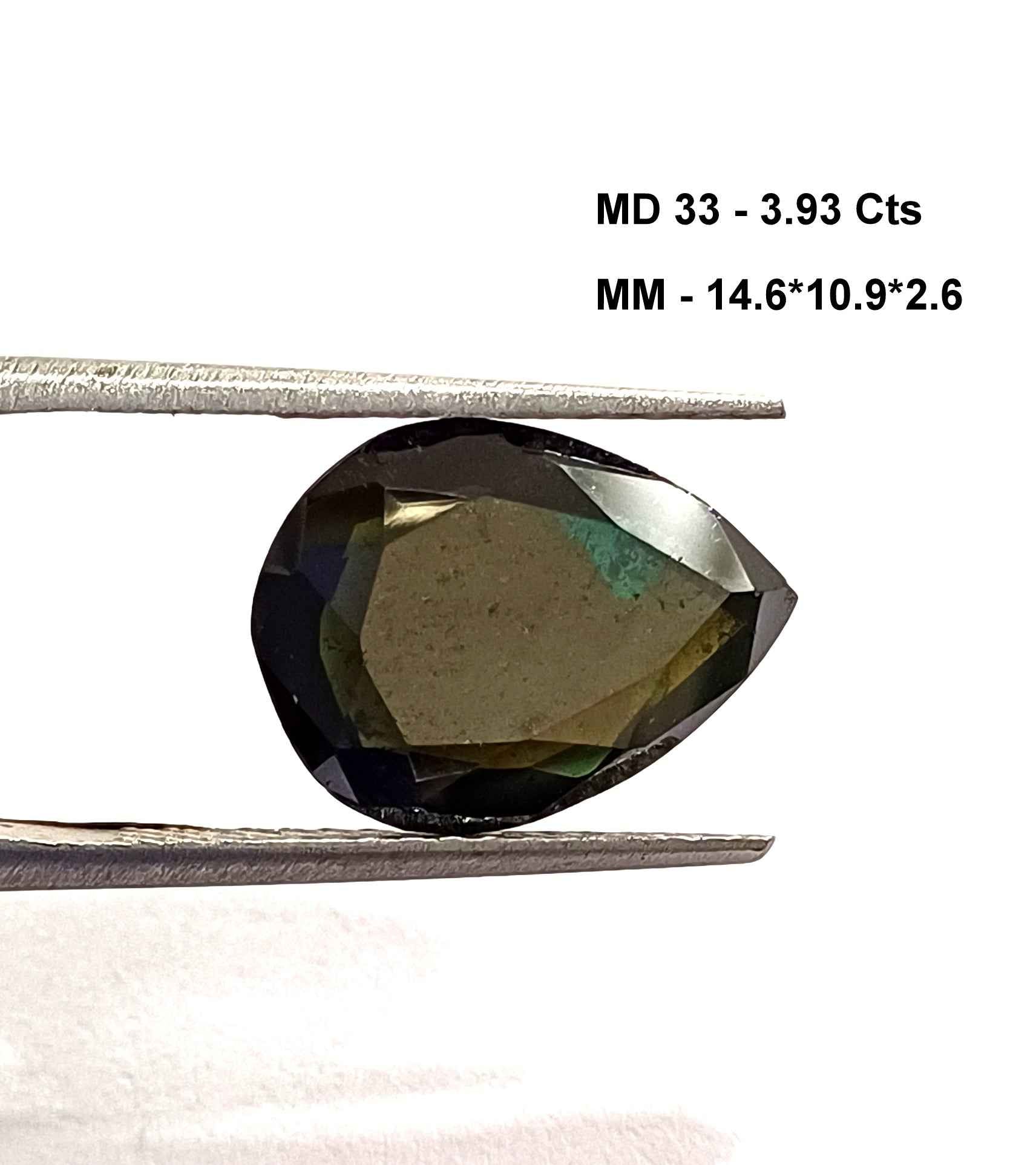 3.93 Cts Natural Moissanite Diamond Pear Cut 14.6*10.9 MM MD33