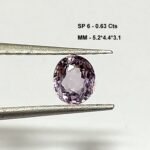 0.63 Cts Natural Sri Lanka Spinel Gemstone Oval Cut Light Pink Color
