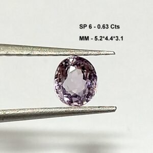 0.63 Cts Natural Sri Lanka Spinel Gemstone Oval Cut Light Pink Color
