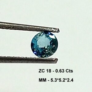 0.63 Cts Round Cut Natural Tanzania Zircon Gemstone