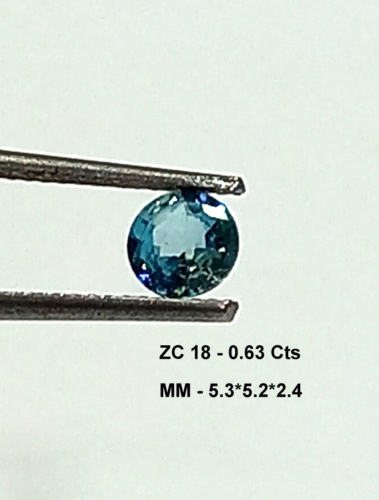 0.63 Cts Round Cut Natural Tanzania Zircon Gemstone