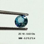 0.63 Cts Round Cut Natural Tanzania Zircon Gemstone 5.3*5.2 MM ZC18