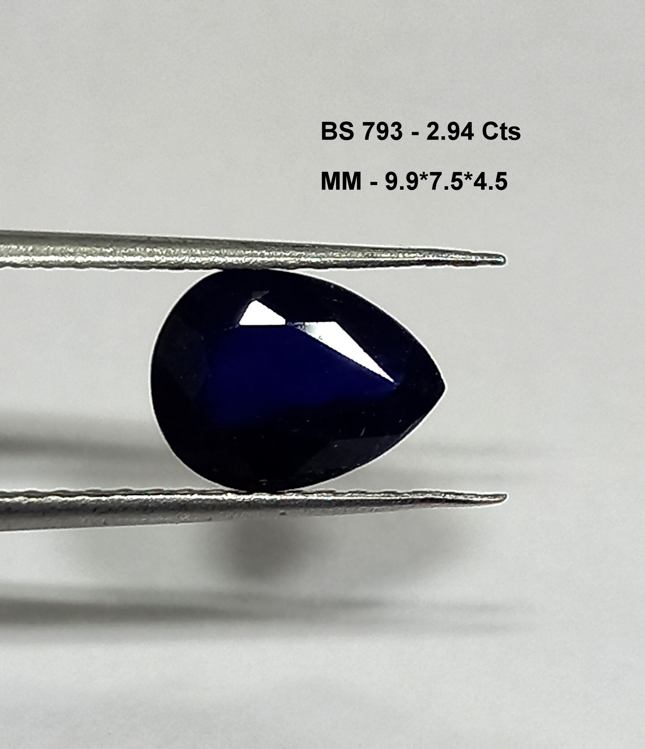 Natural blue sapphire gemstone