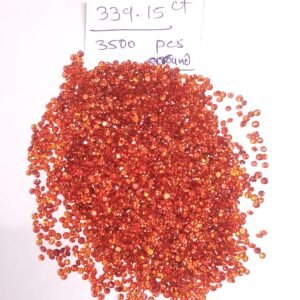 Orange Cubic Zirconia Round Gemstones