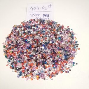 Multi-Color Cubic Zirconia Round Cut Gemstones