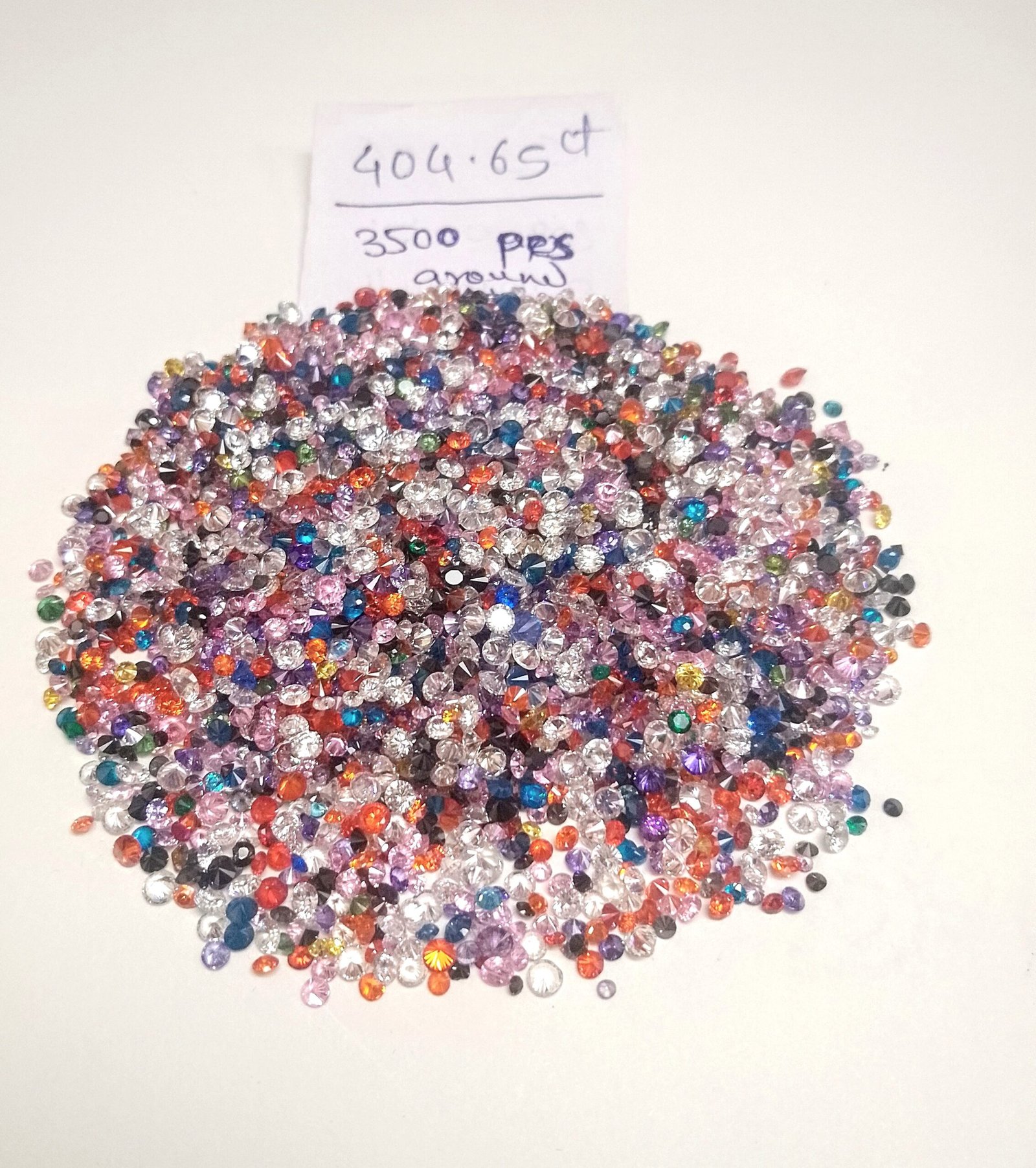 Multi-Color Cubic Zirconia Round Cut Gemstones