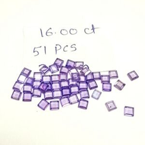 Purple Synthetic CZ Stones Princess Cut