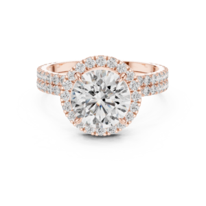 2.83 Cts Round Cut Certified Lab Grown Gold Diamond Ring