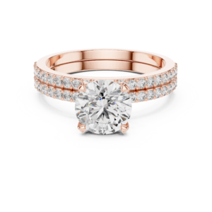 1.87 Cts Round Cut Certified Lab Grown Gold Diamond Ring