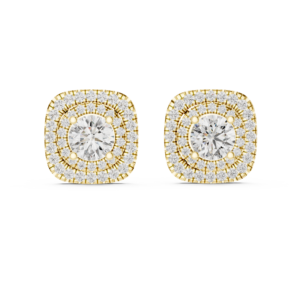 3.89 Cts Solitaire Round Cut Lab Grown Diamond Earrings