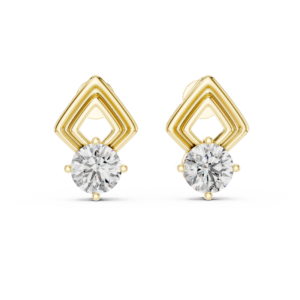 2.50 Cts Solitaire Round Cut Lab Grown Diamond Earrings