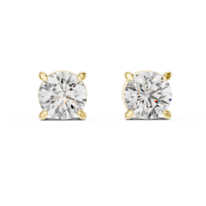 2.50 Cts Solitaire Round Cut Lab Grown Diamond Earrings