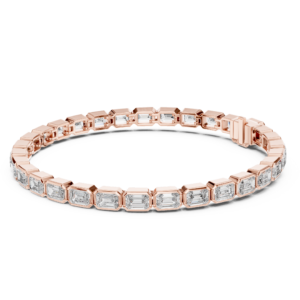 9.30 Cts Emerald Cut Certified Lab Grown Diamond Bracelet