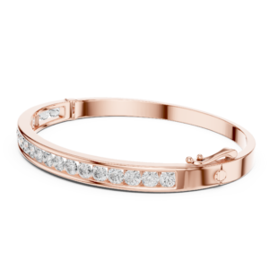 3.46 Cts Round Cut Certified Lab Grown Gold Diamond Bracelet