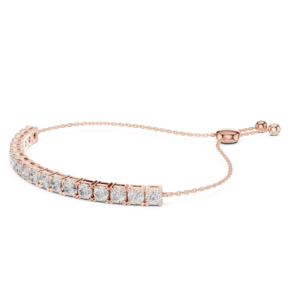 5.94 Cts Round Cut Certified Lab Grown Gold Diamond Bracelet