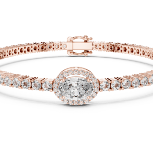 3.83 Cts Round Cut Certified Lab Grown Gold Diamond Bracelet