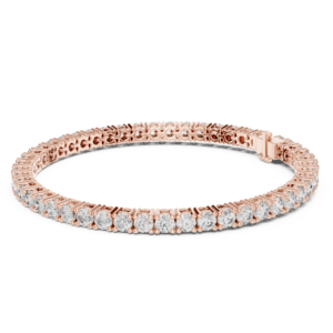 6.37 Cts Round Cut Certified Lab Grown Gold Diamond Bracelet LB -99