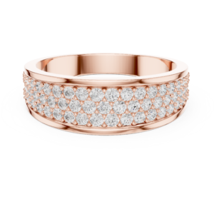 0.92 Cts Round Cut Lab Grown Diamond Gold Men's Ring