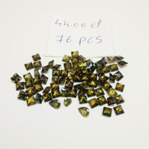 Green Princess Cut Cubic Zirconia Gemstones