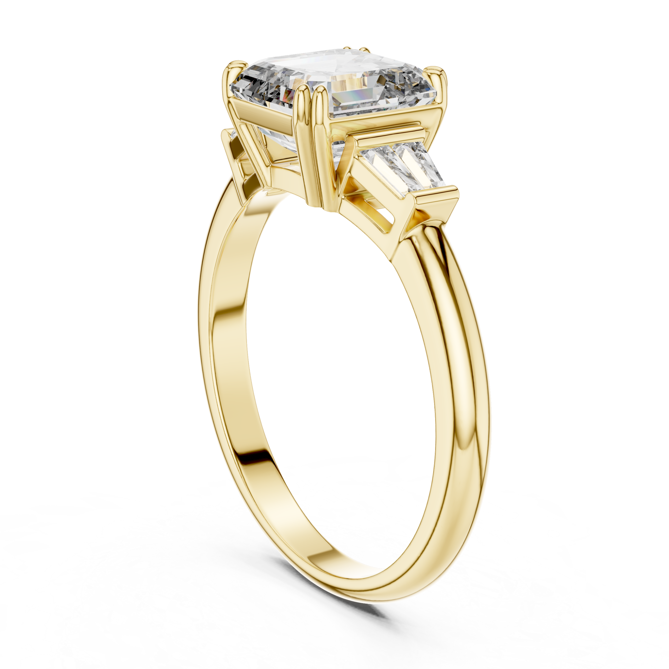 1.80 Ct Emerald Cut Certified Lab Grown Diamond Ring | 10K 14K 18k Rose White Yellow Gold - Image 7