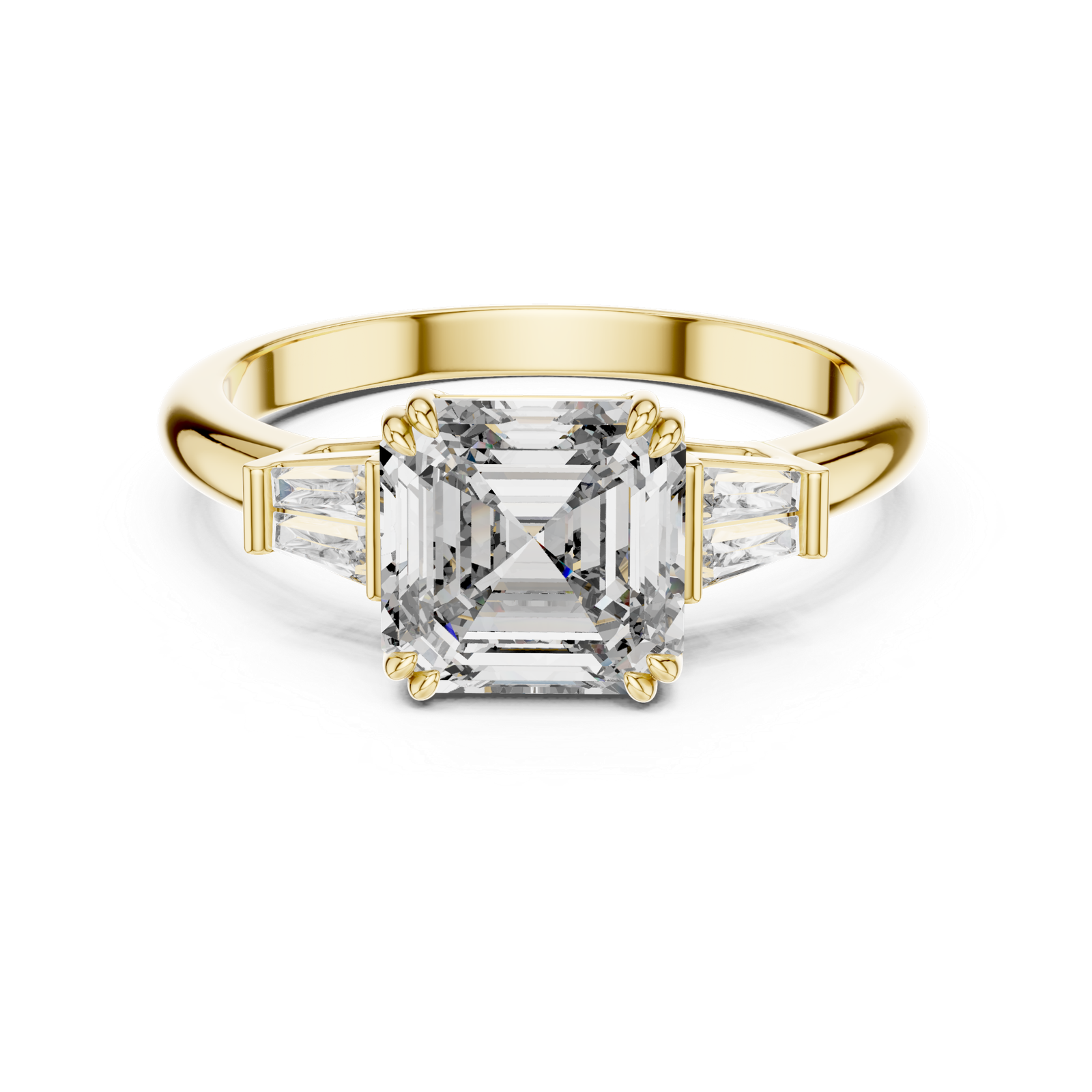 1.80 Cts Certified Emerald Cut Lab Grown Diamond Solitaire Engagement Ring