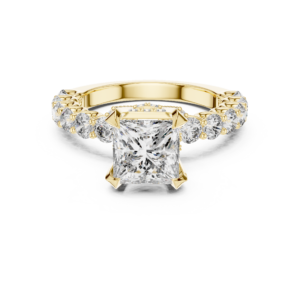3.76 Ct Princess Cut Certified Lab Grown Diamond Ring