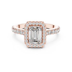 1.65 Cts Emerald Cut Certified Lab Grown Diamond Ring