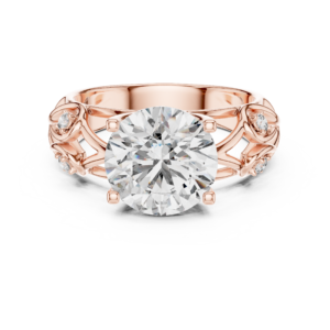 3.58 Cts Round Cut Certified Lab Grown Diamond Ring