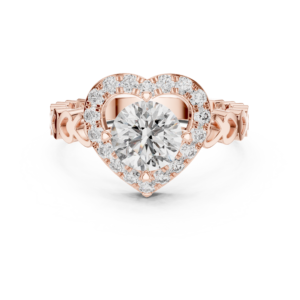 1.32 Cts Round Cut Certified Lab Grown Gold Diamond Ring