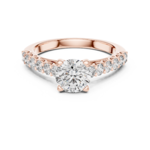 1.54 Cts Round Cut Certified Lab Grown Gold Diamond Ring