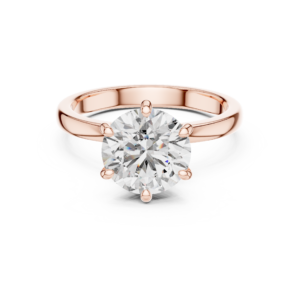 2.15 Cts Round Cut Certified Lab Grown Gold Diamond Ring