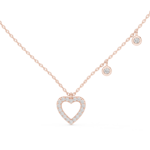 0.48 Cts Round Cut Certified Lab Grown Gold Diamond Necklace